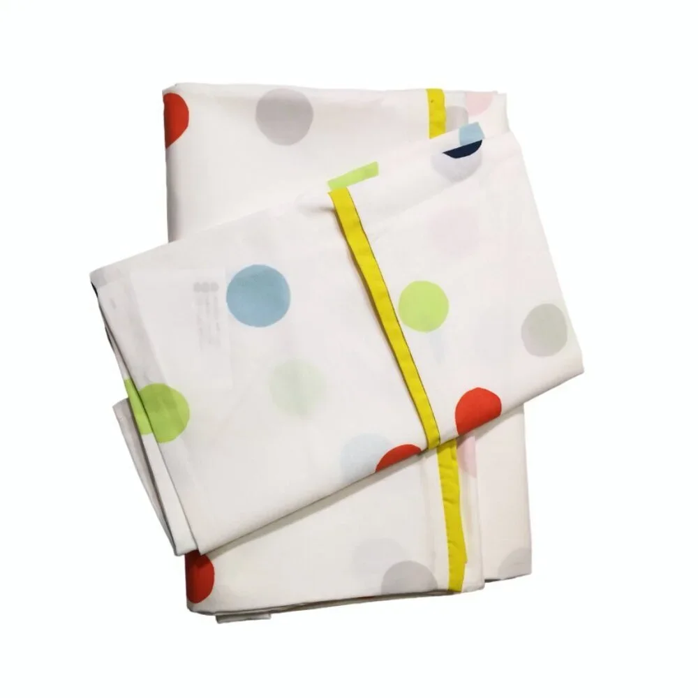 Brand New IKEA Kid Colorful Polka Dots Duvet And‎ Pillow Case